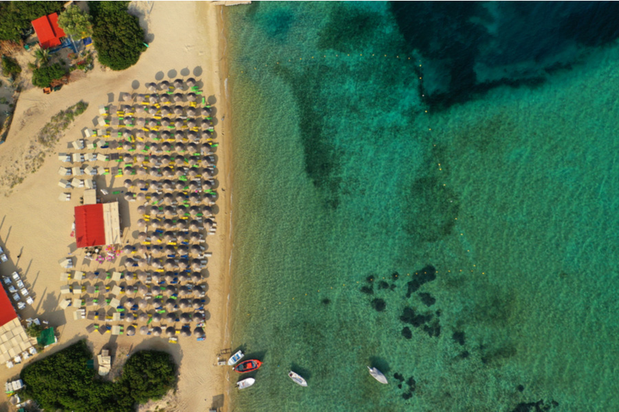 Παραλία νησιά Δρένια Αμμουλιανή Χαλκιδικής
